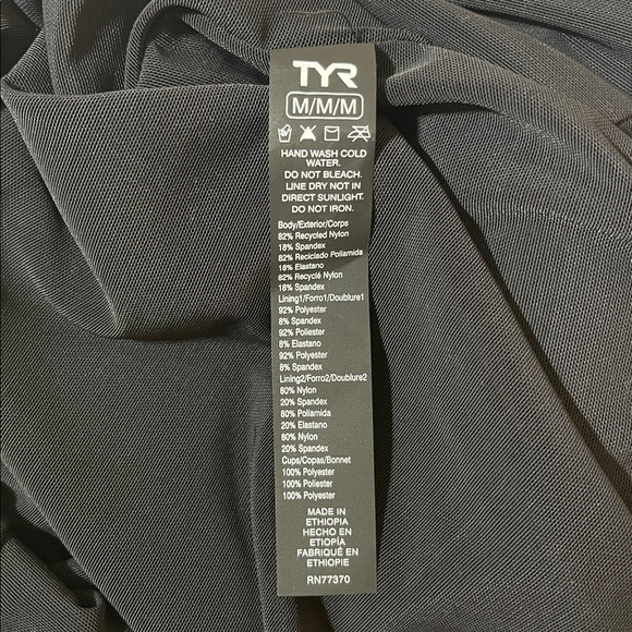 NWT TYR Classic Black One-Piece Swimsuit - Picture 5 of 5